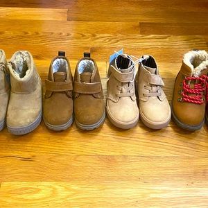 Boys 7T 8T winter bundle! 1 new 3 used. Boys cat and jack boots target.